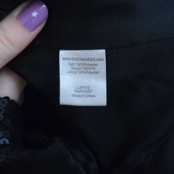 Line & Dot Matte Black Sequin Cascade Jacket - Picture 11 of 11